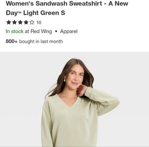A New Day Women's Light Green Sweater